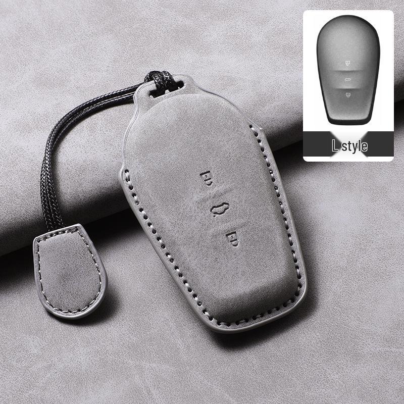 Nissan N7 Key Case Bag for 25 Models - Dongfeng New Energy Vehicle Remote Control Protective Leather Case with Buckle.