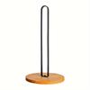 Black Wood Paper Towel Holder Free-Standing Tissue Stand Simple Vertical Napkin Holder  for Kitchen