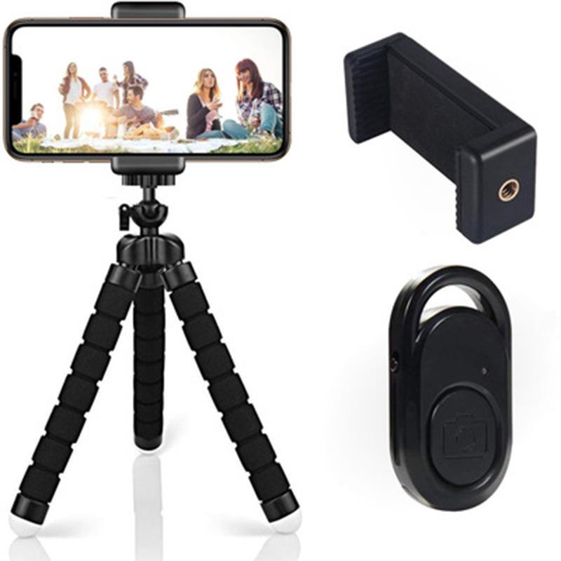 Cellphone Video Recording Vlogging Travel Photography Accessory Portable Flexible Phone Tripod Mini Table Stand with Remote