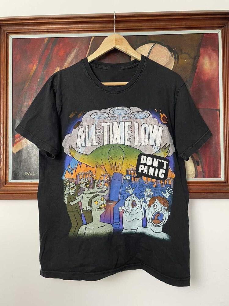 

All time low band rock Dont Panic Shirt Unisex Cotton Tee All Size S -5XL BO503 Unisex T-Shirt XXXL
