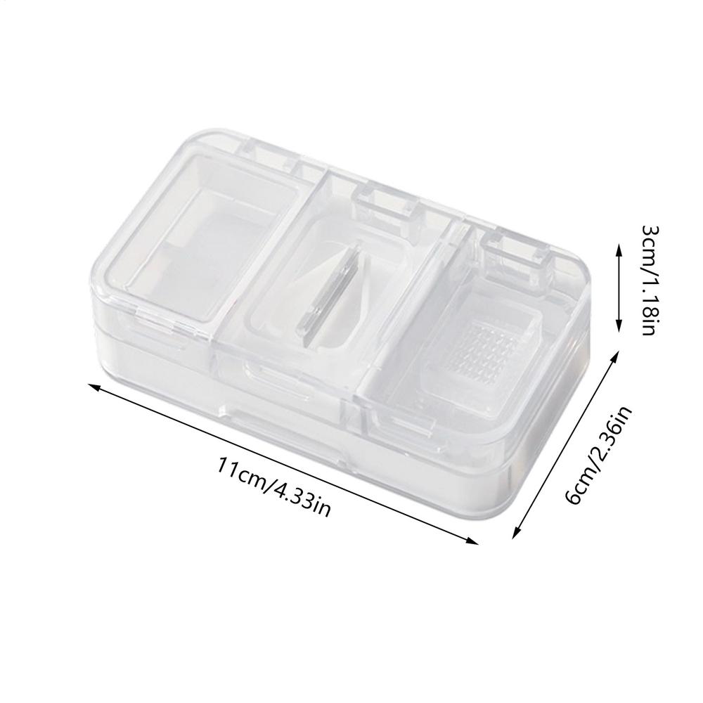 Portable Pill Cutter Double-Layer Tiny Tablets Splitter 4-in 1 Portable Pill Cutter for Hospital Kids Work Elderly Business