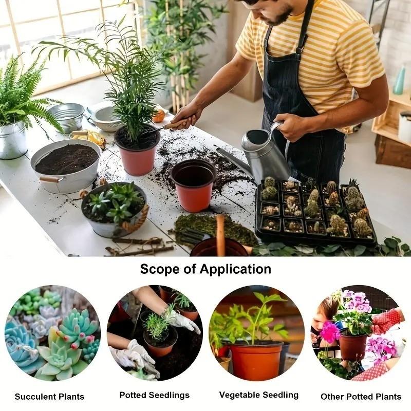 20Pcs Seeding Nursery Pot Black Red Plants Nursery Pots Seedling Cups Grow Box Planters Home Garden Potted Container