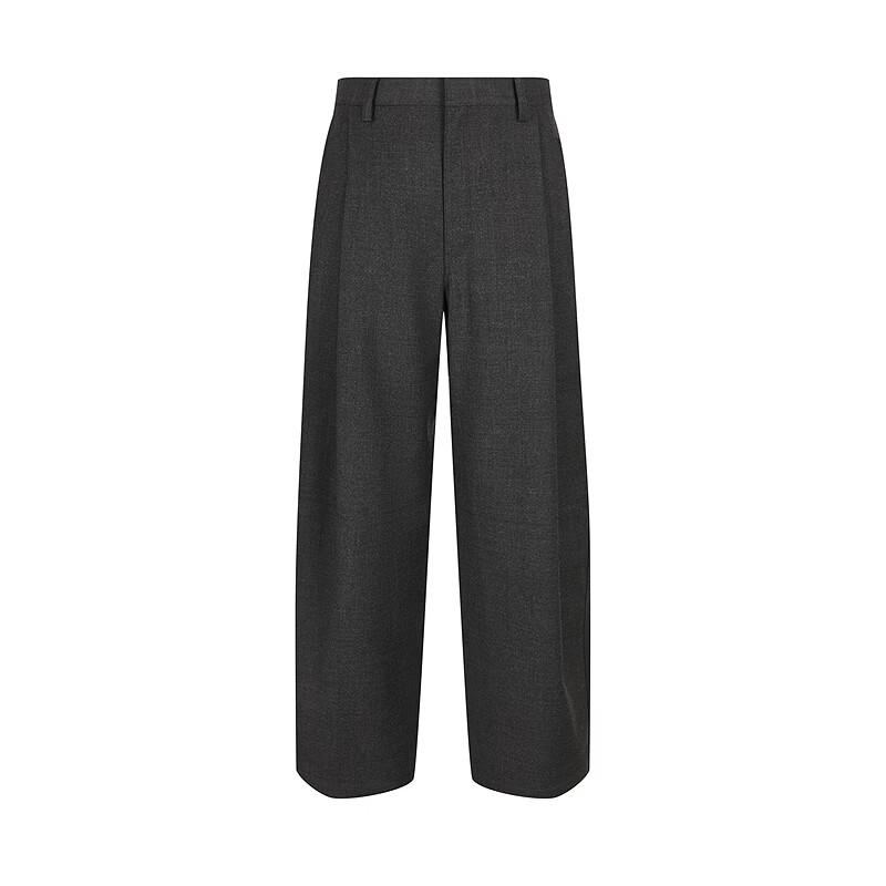 LESS Women's Loose-Fit Wool Wide-Leg Commuter Trousers