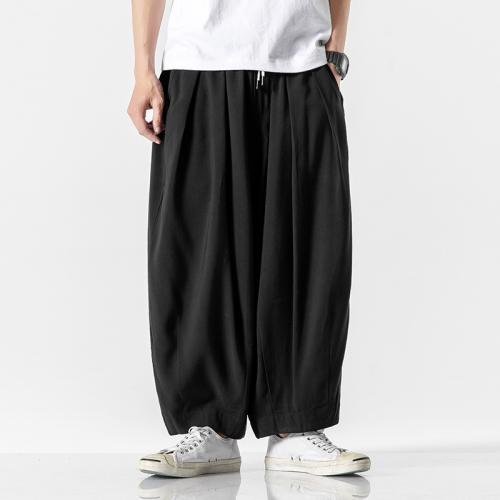 Men Wide Leg Pants Spring Brand Men Chinese Style Baggy Trouser Mens Hip Hop Jogger Pants Men Soild Color Pants