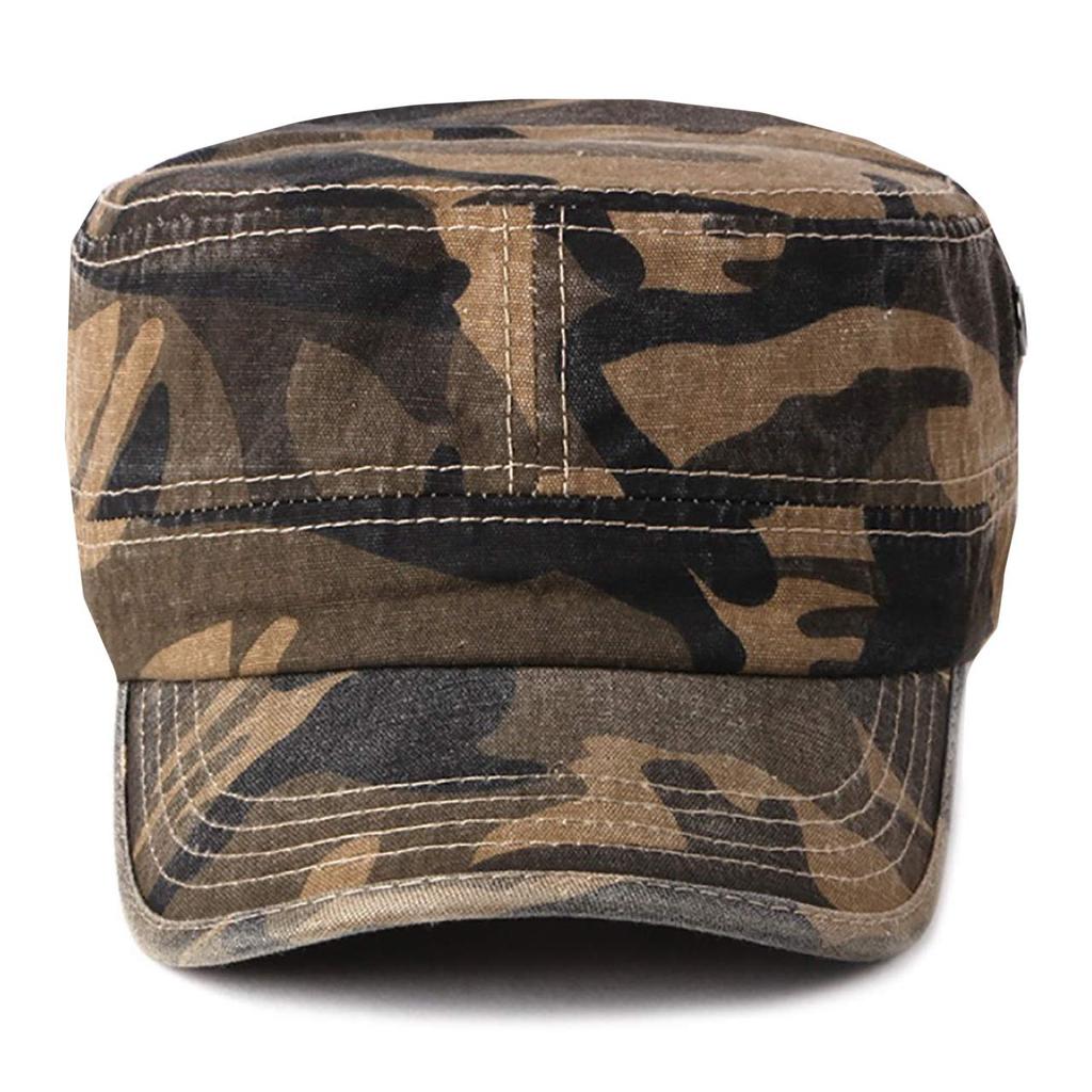 WHITE FANG Military Cap Hat Work Cap Casual Camouflage Airsoft CA417 Men's (02 Brown)
