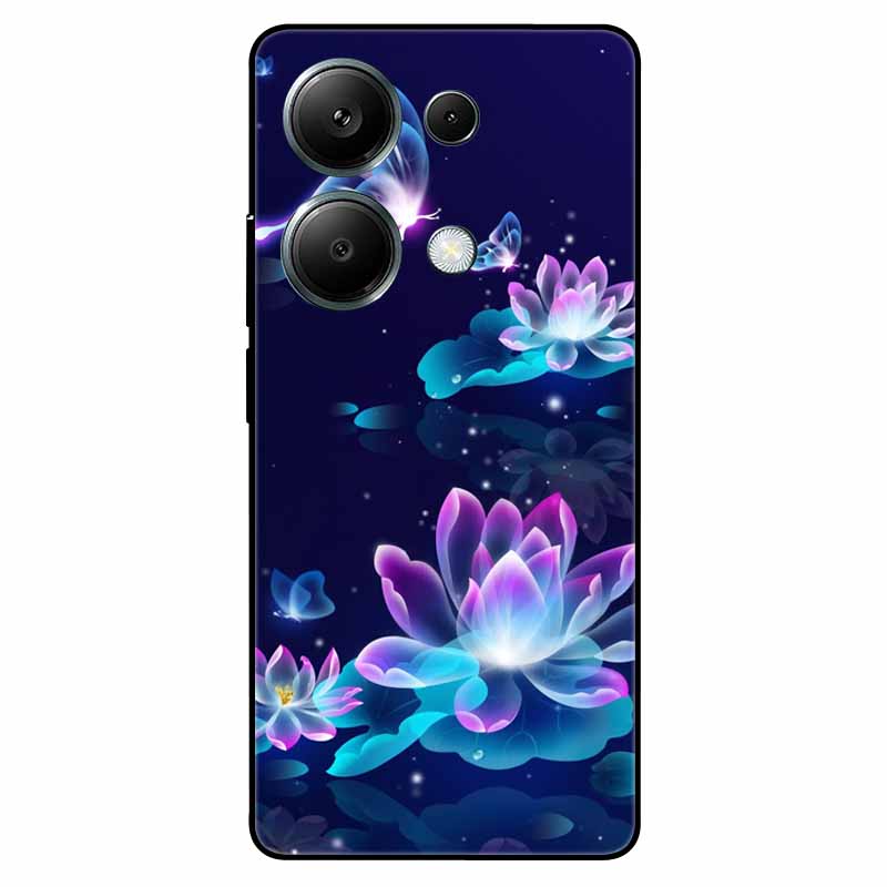For Redmi Note 13 Pro 4G Case Global Silicon Fashion Space Wolf TPU Painted Coque Funda for Xiaomi Redmi Note 13Pro 4G Cover