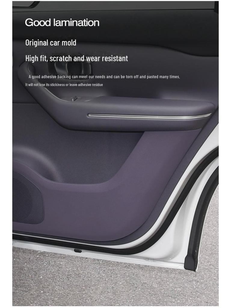 Leapmotor C10 Door Kick Pad: Anti-Scratch, Wear-Resistant Leather Interior Protector.