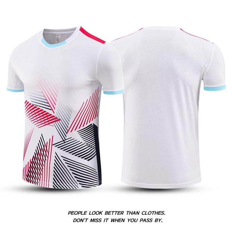 Quick-Dry Badminton Set Men Women Sportswear Training Outfit Striped Gym Running Volleyball Tennis