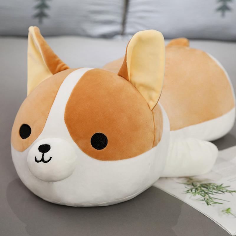 Schattige Boba Bubble Milk Tea Beker Corgi Hond Pluche Speelgoed Gevuld Rond Squishy Dieren Poppetje Kinderen Meisjes Verjaardagscadeaus 65cm