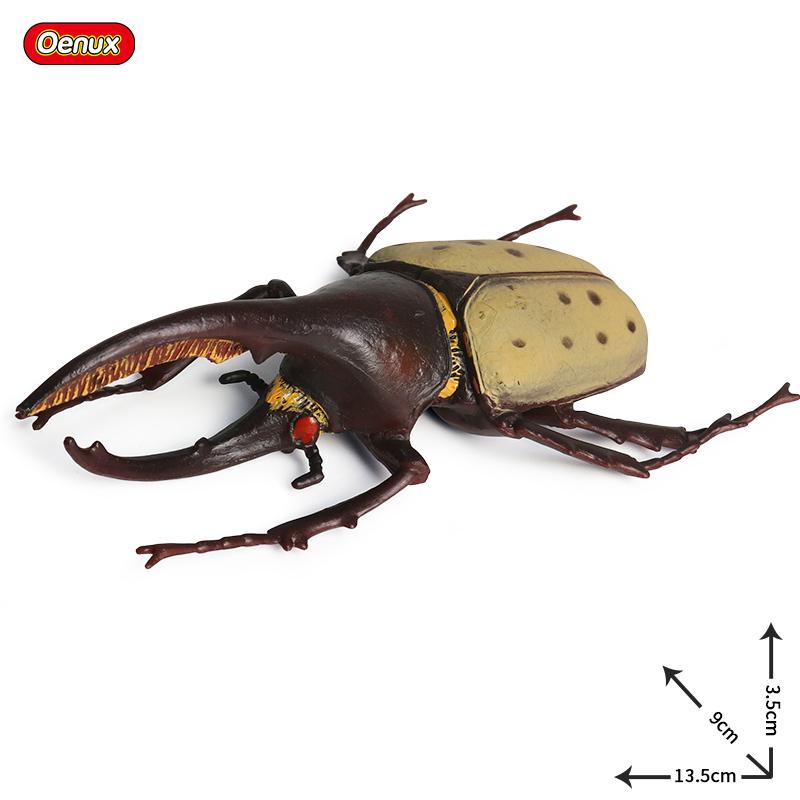 Oenux Wild Insect Animals Model Mantis Grasshopper Butterfly Bee Beetle Action Figures PVC Science Education Collection Kid Toy