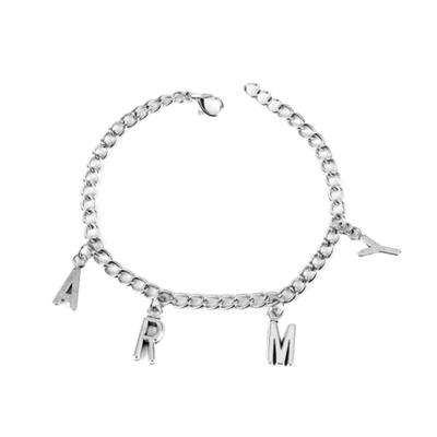 Unisex Buchstabe ARMY Charm Kettenarmband Armreif Schmuck Geburtstagsgeschenk