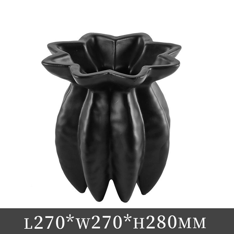 

Wabi-Sabi Abstract Buddha s Hand Flower Vase - Designer Style, Large Caliber Ornament for Hotel Model Rooms