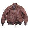 New A Air Force Flight Suit Leather Jacket Men's Asian Slim Short Top Vegetable Tanned Cowhide Leather Jacket