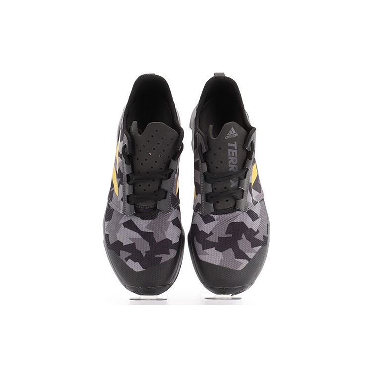 Adidas Terrex Voyager Dlx Slip Resistant Breathable Outdoor Hiking Shoes Black Gray Camouflage Men Hiking Shoes FW1200