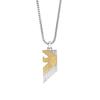 Emporio Armani Stainless Steel Pendant Stainless No Gemstones Men's Two-Tone Necklace, EGS3073040, Length 525mm, Width 12.6mm, Height 29mm, Steel,