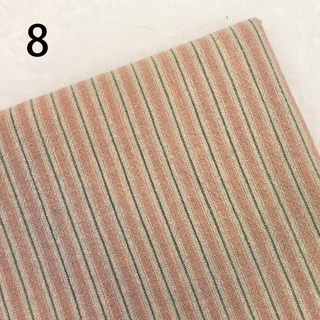 Bargain price Japanese Yarn-dyed Fabric DIY Handmade Bag Doll Quilting Craft Patchwork Fabric 100% Cotton Sewing Cloth 50*70CM