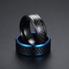 Men's Fashion Carbon Fiber Patch Ring Creative Personalized Finger Jewelry Accessory For Daily Wear
