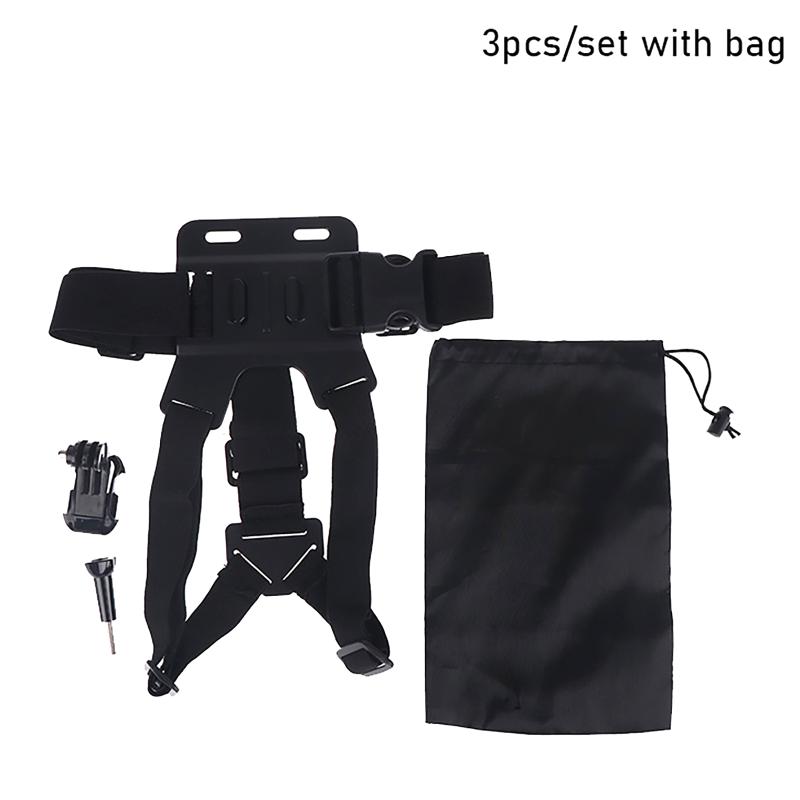 Universal Adjustable Phone Chest Strap Anti-Slip First Person View Recording Holder for Running Hiking Outdoor Sports 3pcs with bag