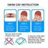 Sport Erwachsene/Kinder Hochelastisches PU-Gewebe Ohrenschutz Schwimmbadmütze Badekappen