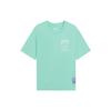 Li Ning Badfive Series Cartoon Letter Print Loose Round Neck Short Sleeve T-Shirt Women Tops Ice-Green AHSS740-2