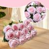 12 Pieces Of Artificial Roses, Roses, True Silk Artificial Roses And Dried Rose Bouquets For Home Decoration, Wedding Party, Garden Flower D