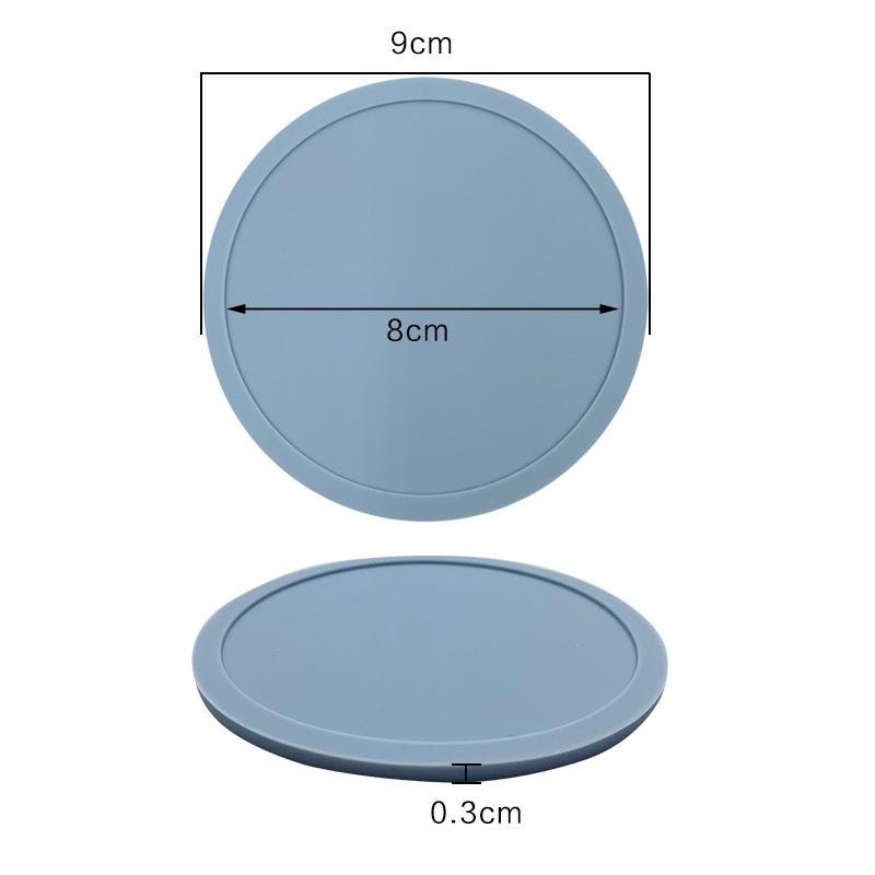 Non Slip Silicone Drink Coasters Large Black Cup Coaster Set For Outdoor Drinks Anti Stain & Heat Resistant - Cup Tab