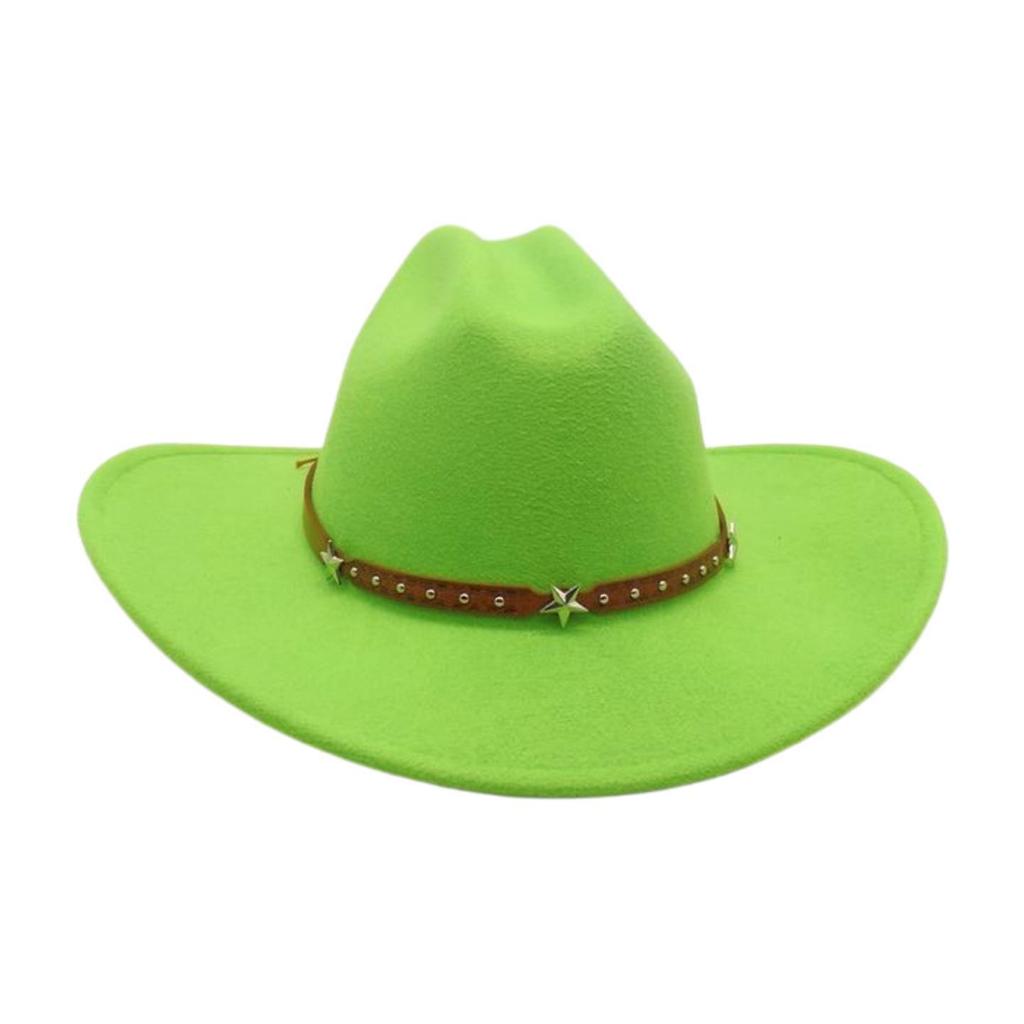Jazz Hat Lady Fried Street Concave Shape Internet Celebrity Top Hat New British Style Wide Brim Woolen Fashion Simple Cowboy Hat