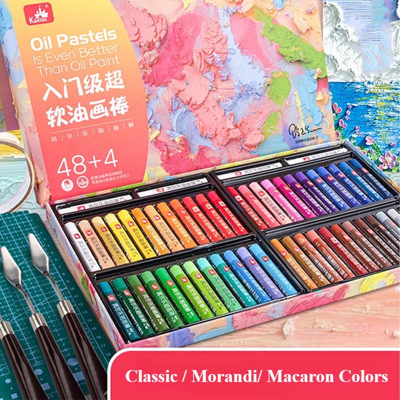 Beginners Soft Oil Pastel for Drawing Coloring Blending Pigment Crayons Chalk 16/24/36/48 Colors Painting School Art Supplies