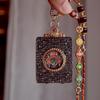 3D Hand-Painted Yellow Jambhala Thangka Zhakiram Gau Box Necklace