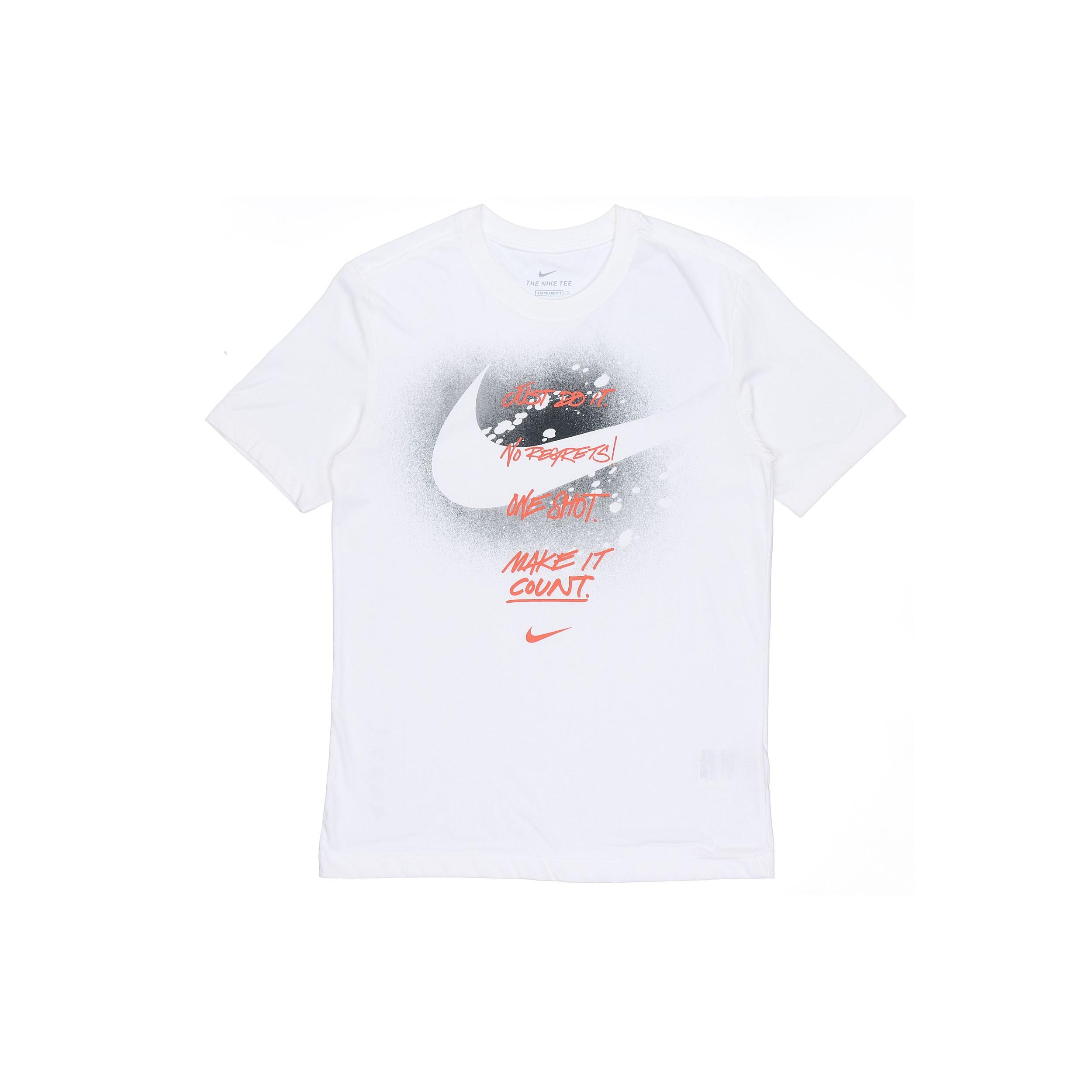Nike M Nk Graphic Ss Tee Large Alphabet Printing Sports Short Sleeve White Men s DJ5218-100 S