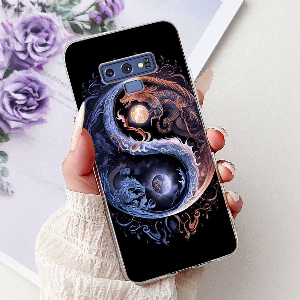 Clear For Samsung Note9 Case Cute Cat Fashion Luxury Painted Soft Cover Phone For Samsung Galaxy Note 9 Case SM-N9600 SM-N960F