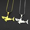 Cute Little Shark Ocean Chain For Women Men Stainless Steel Gold Color Hiphop Fashion Choker Party Necklace Jewelry Accessory