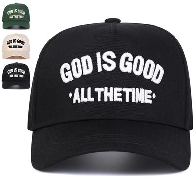 Unisex God Is Good Letter Embroidery Baseball Caps Spring Autumn Outdoor Adjustable Casual Hats Sunscreen Hat Sports Cap