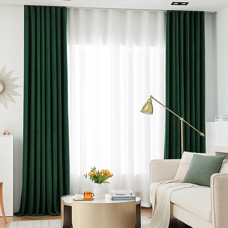 French Retro Light Luxury Australian Cashmere Full Blackout Curtains Fabric Heat Insulation Sun Protection Bedroom Living Room Curtains