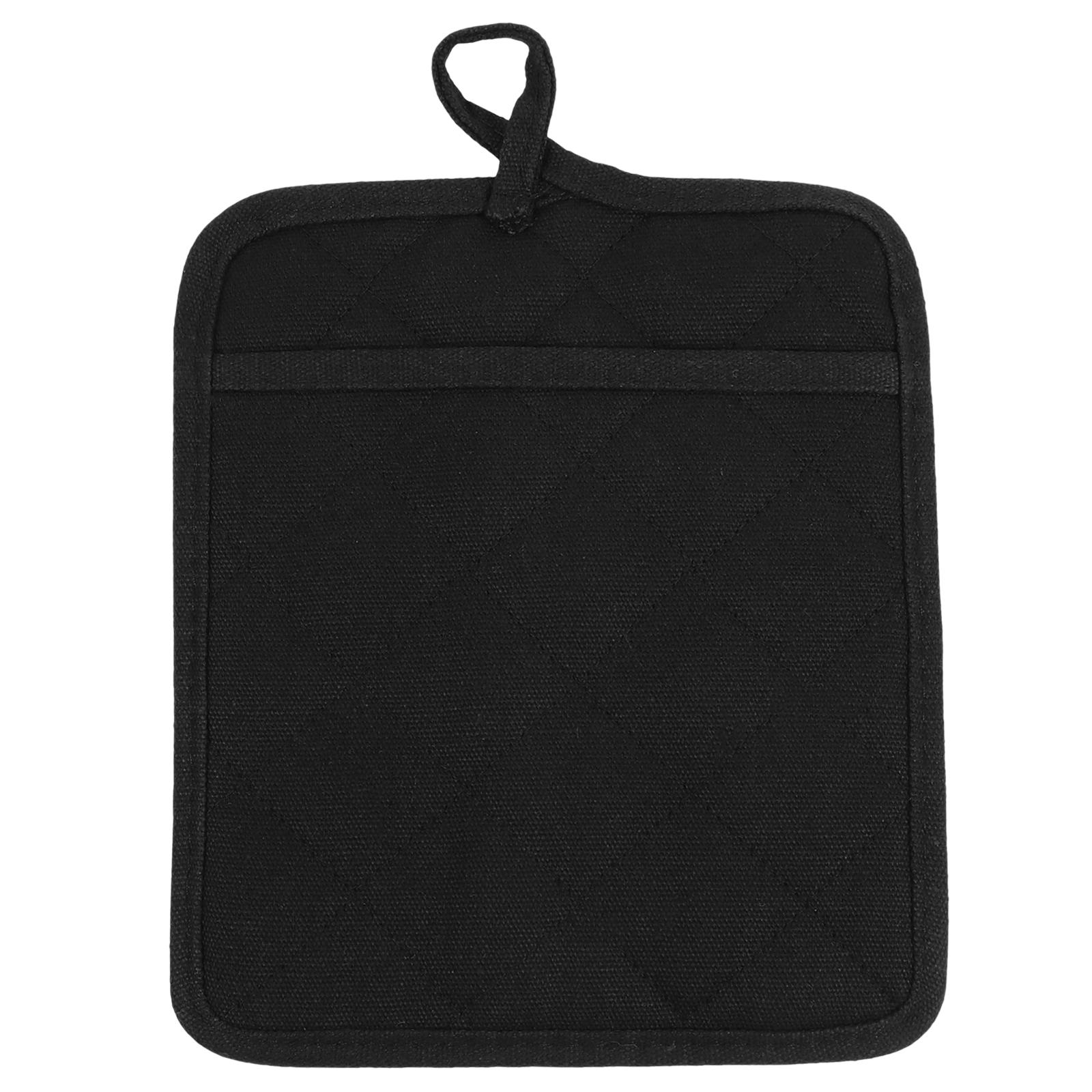 

Silicone Coated Pot Holders for Kitchen Heat Protection Dual Side Non-Slip Baking Supplies Oven Microwave Glove Alternative чорний