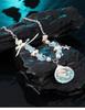 Pearl Style Shell Conch Pendant Necklace - Titanium Steel Clavicle Chain for Women, Light Luxury Seaside Sweater Accessory.