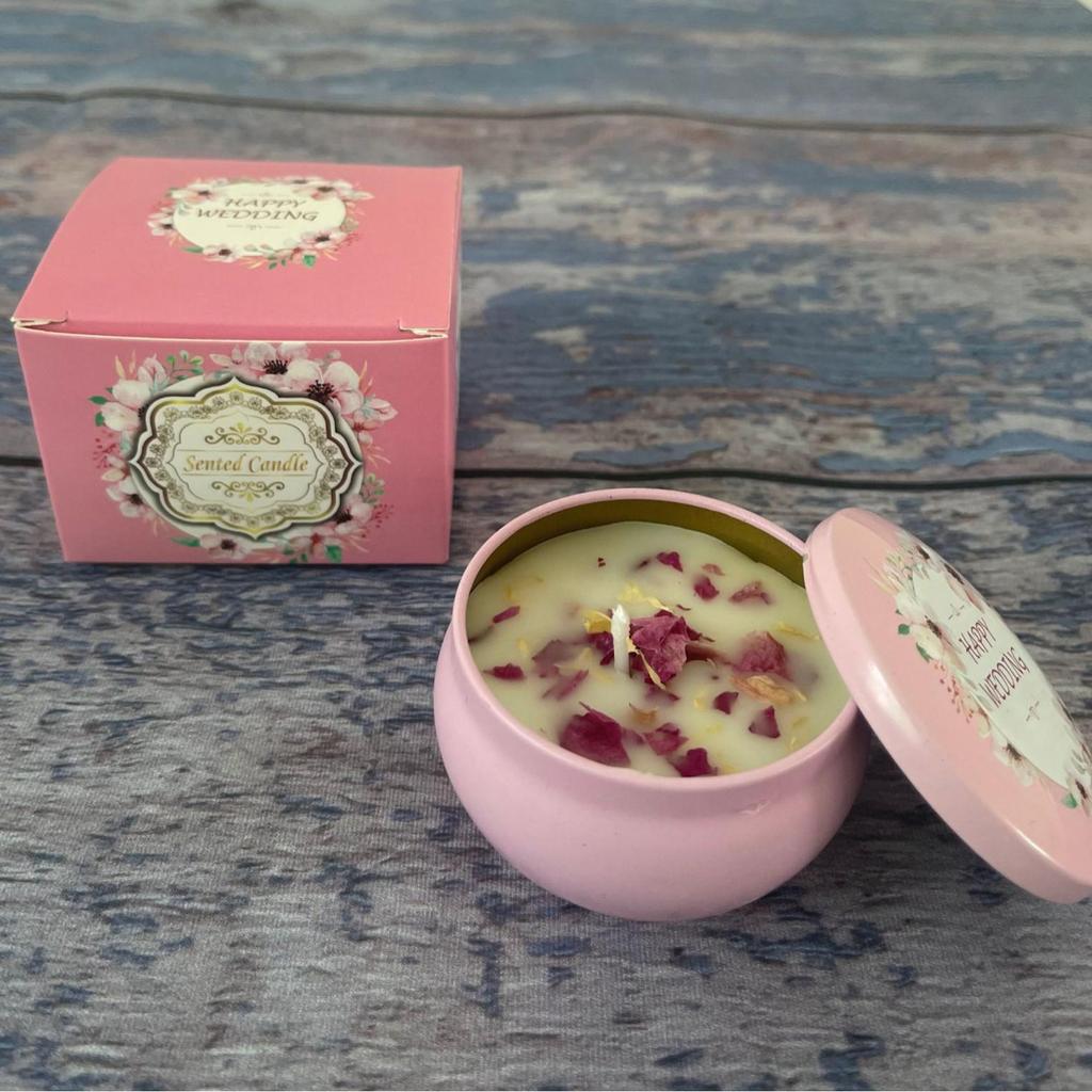 Soy Wax Dried Flower Scented Candle – Wedding & Birthday Aromatherapy Gift