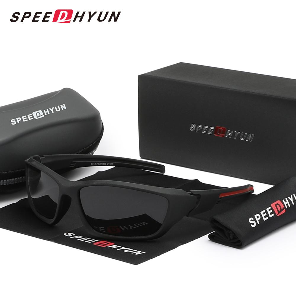 Sports Sunglasses SPEEDHYUN Polarized Fishing Wrap-Around