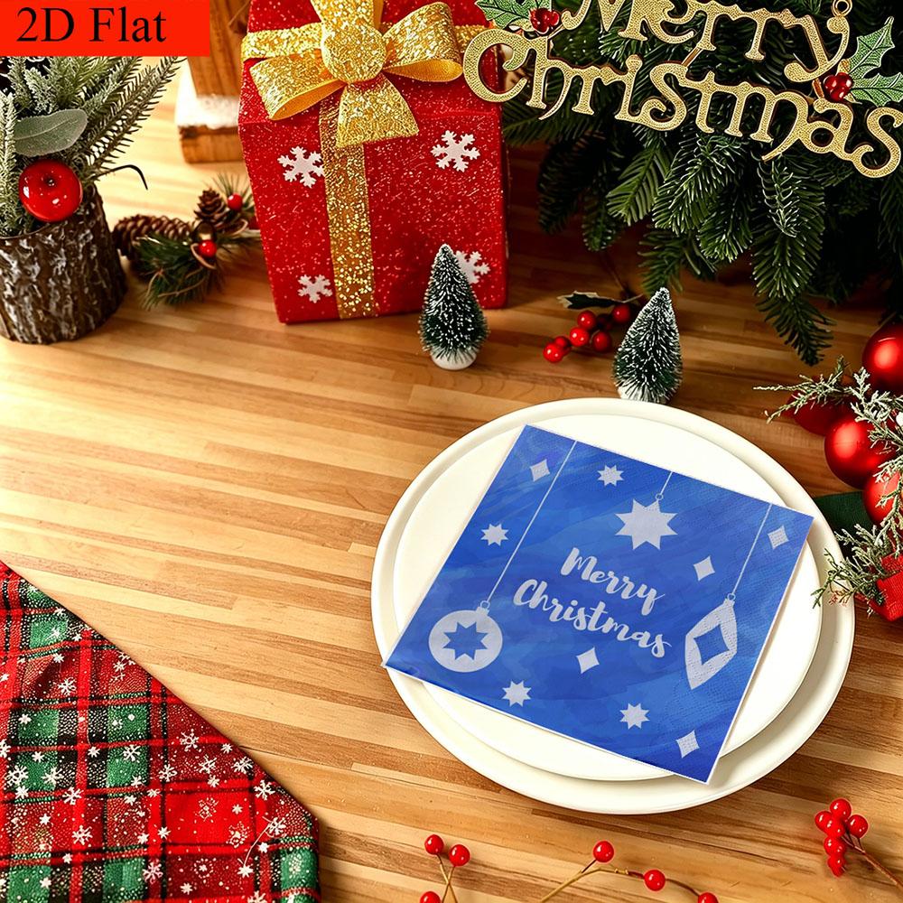20pcs Disposable Napkins with Blessing Language Pattern Print for Wedding,Parties,and Daily Use for Thanksgiving Fall Christmas Table Decoration