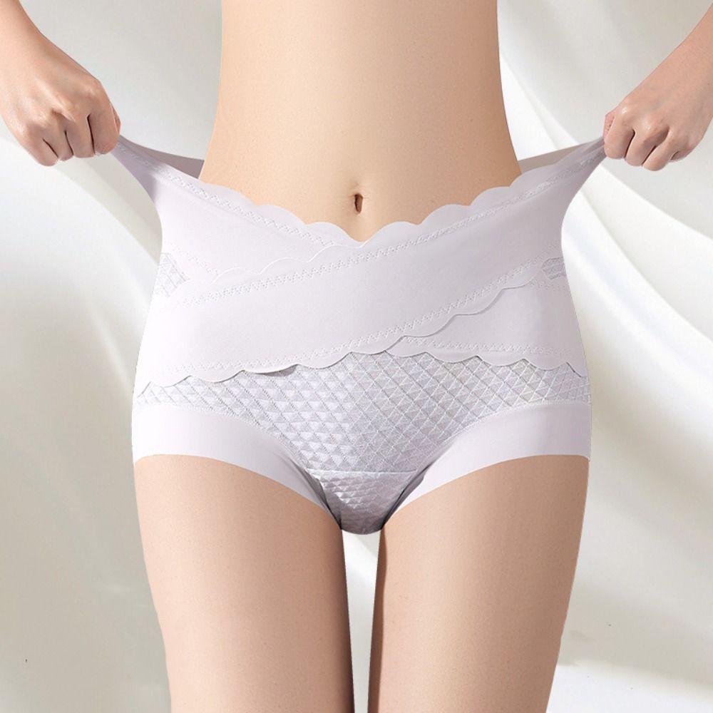 Ruffle Tummy Control Underwear Breathable Panties for Women Soft High Waist Briefs  Gifts