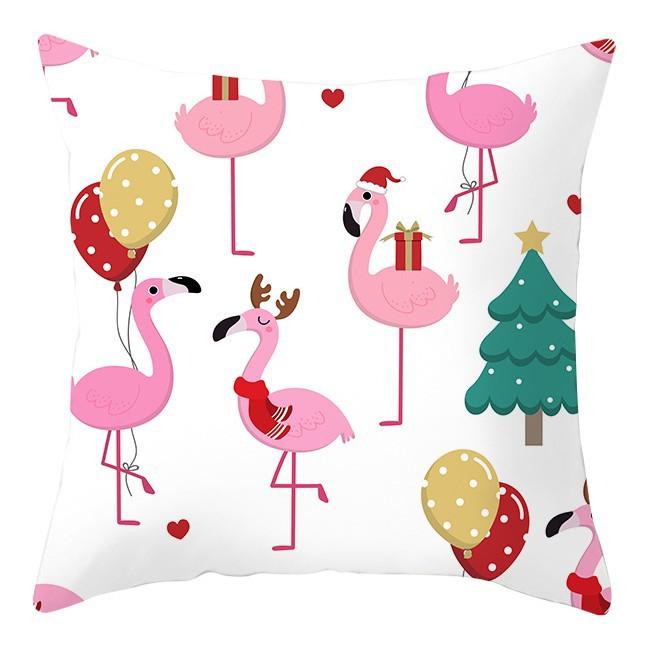 Cartoon Christmas Dog Car Pattern Pillow Case Festive Home Decoration Office Car Cushion Pillow Case