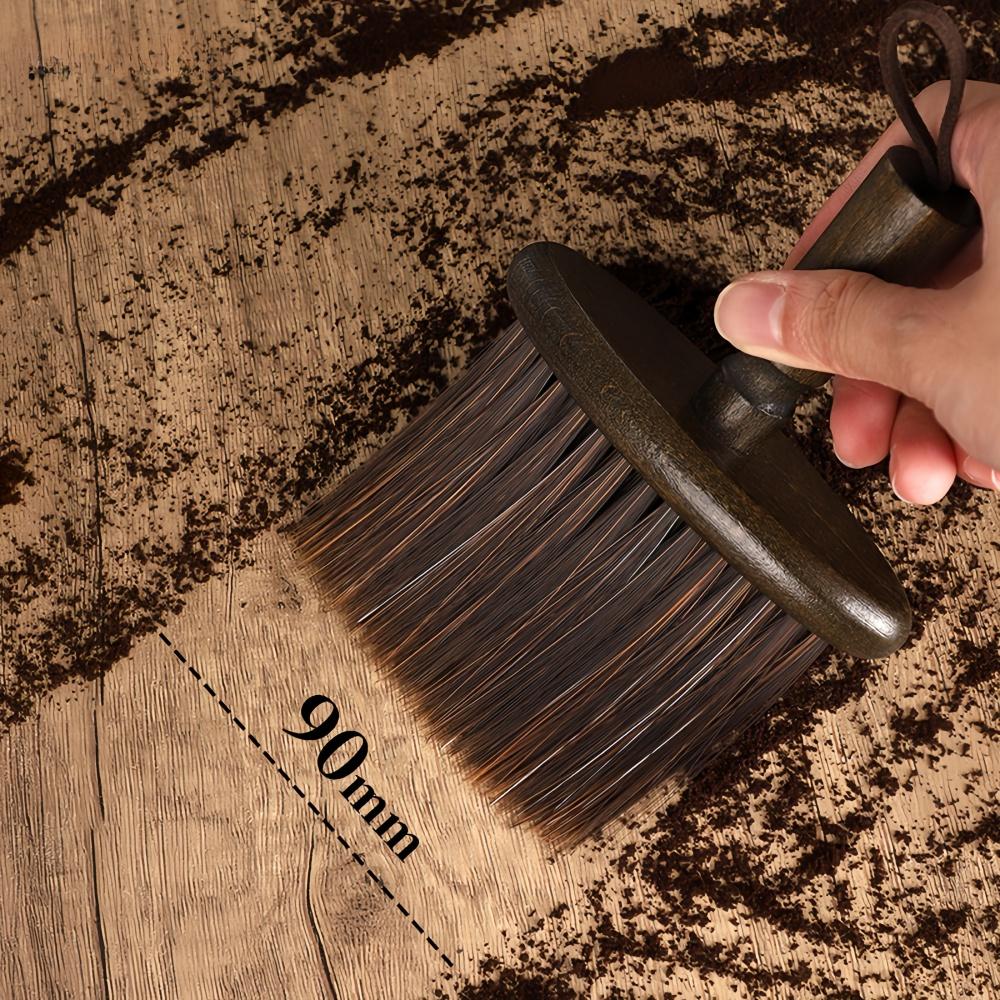 Solid Wood Coffee Powder Cleaning Brush Coffee Grinder Bar Desktop Broom Home Office Kitchen Coffee Shop Gap Cleaning Tool Brush