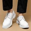 Fashion New Men's White Black Lace Up Patent Leather Oxford Shoes Designer Male Formal Wedding Prom Dress Homecoming Footwear