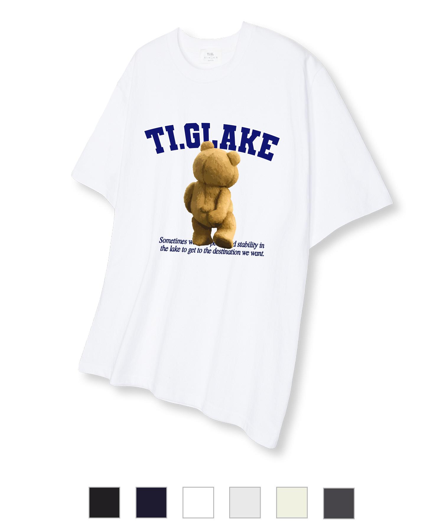 Tee Glake Holdbear Short Sleeve T-Shirt_6 Colors Oatmeal/L