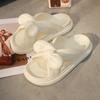 Source slippers women wear ins bow girl heart sweet thick bottom cool slippers