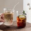 Cold Coffee Cups  Aesthetic Glass Cup Water Bottle Glasses for Drink Decorative Drinkware Cold Coffee Mug Cocktail Glass