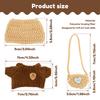 Doll Clothes Cute Doll Outfit Accessories for Labubu Dolls Crochet Doll Clothes Decoration with Hat Sweater Bag DIY Accessories