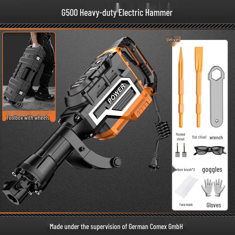 Comax 1500W Heavy Duty Electric Demolition Hammer CN plug (adapter included)