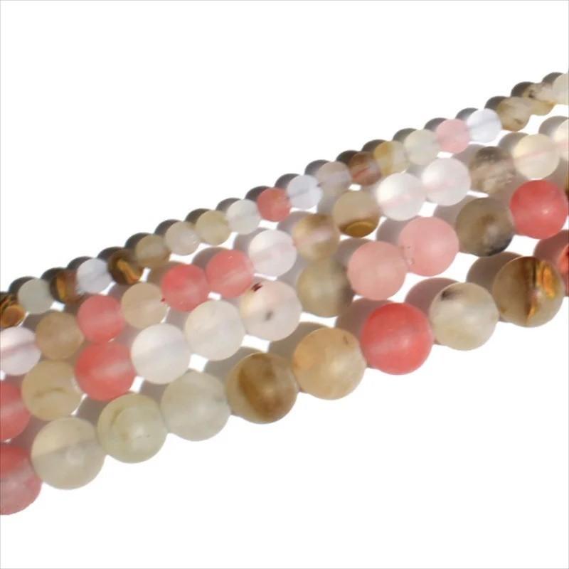 

15 дюймов, 8 мм, 46 шт., бусины из натурального камня, матовый тигровый глаз, агат, кварц, лазурит, нефрит, опал, круглые свободные бусины для изготовления ювелирных изделий, браслет «сделай сам» Cherry Quartz