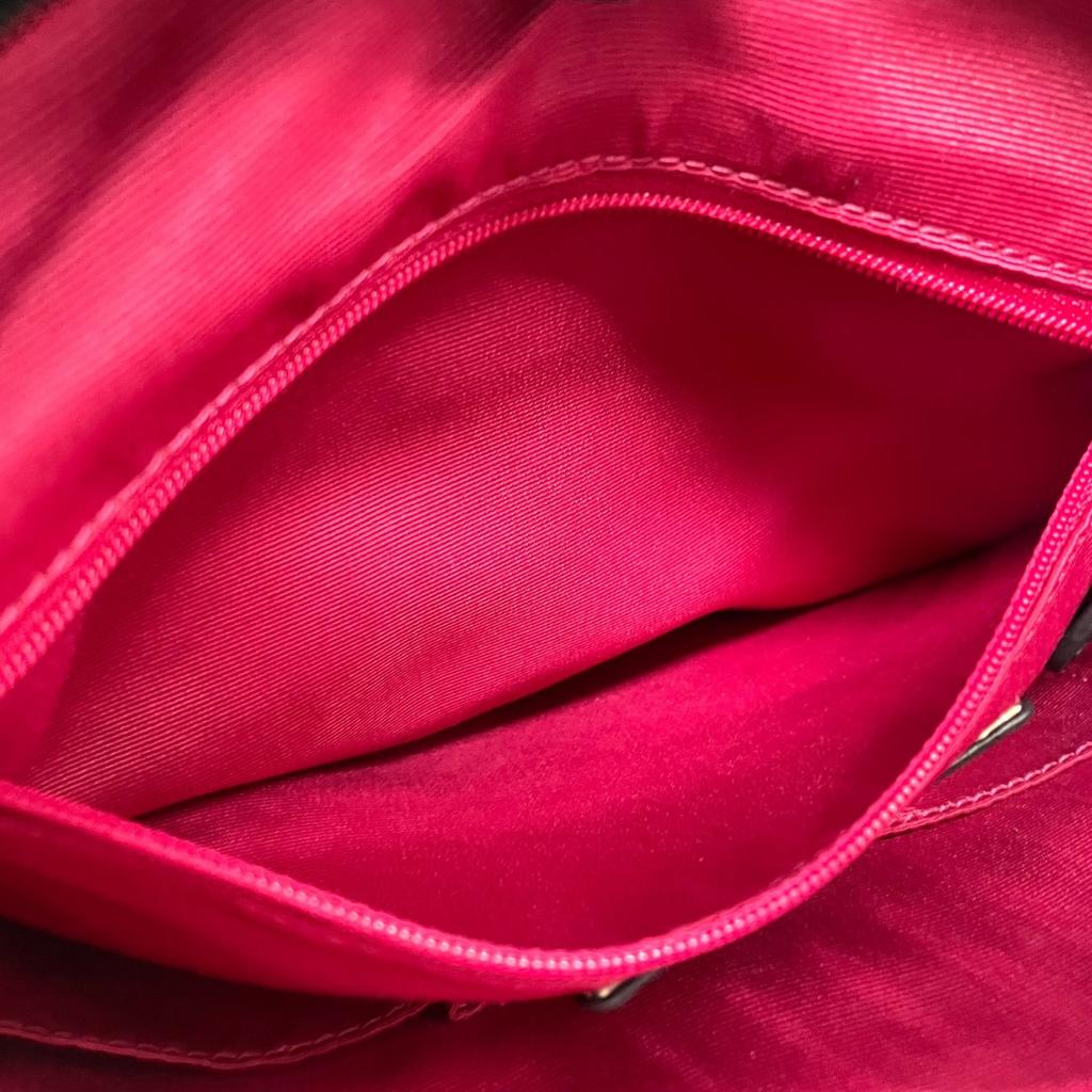 Used COACHShoulder Bag Black canvas/Patent Leather Women